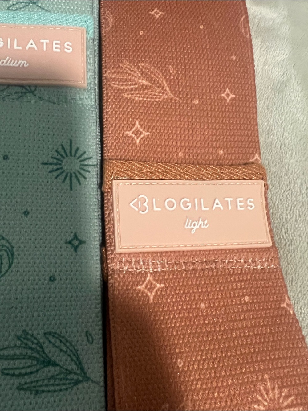 Fitness Bands Set of 2 Yoga Pilates Exercise - Picture 4 of 5
